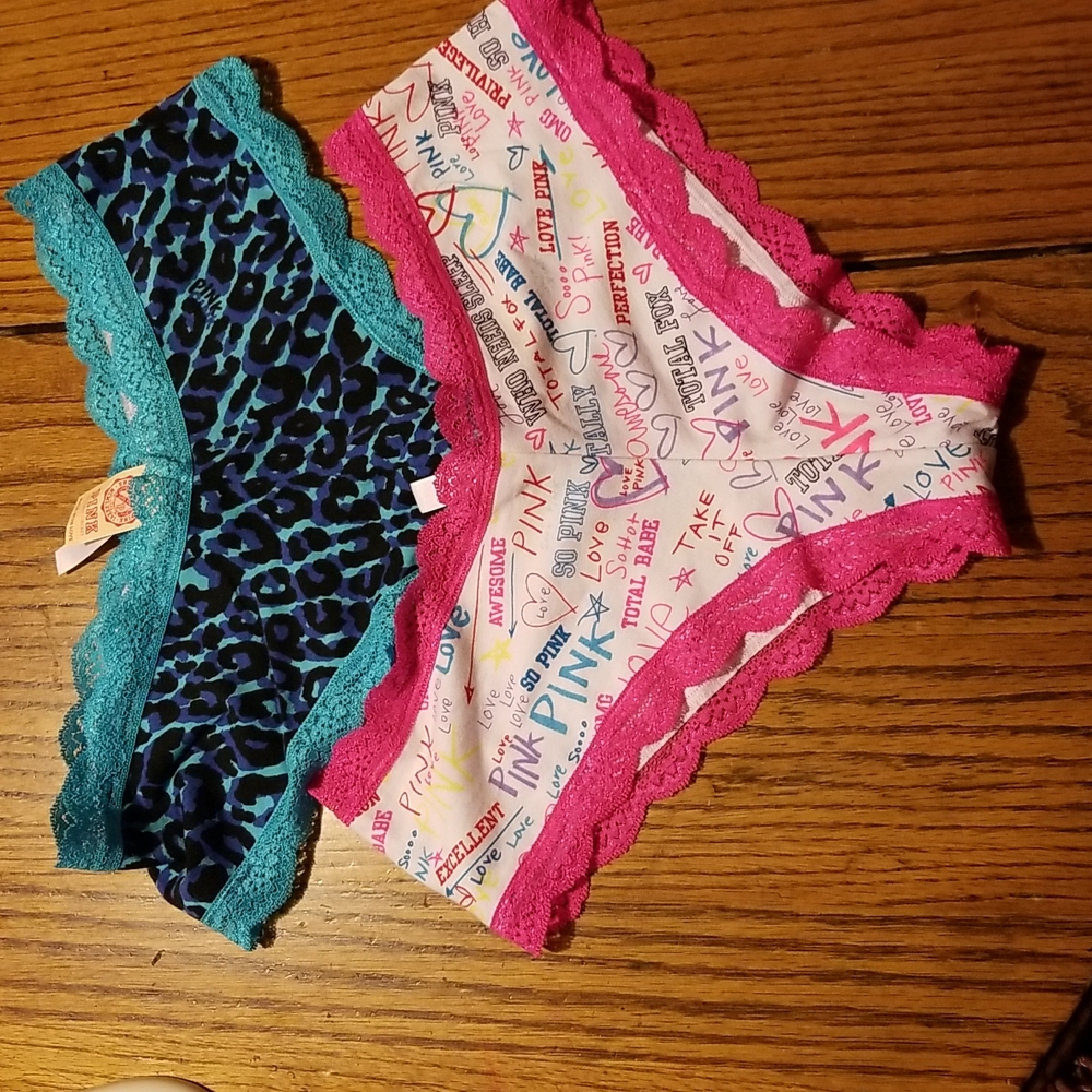 Set of 2 love pink cheekiest-hipster 94 cotton, 6 spandex.